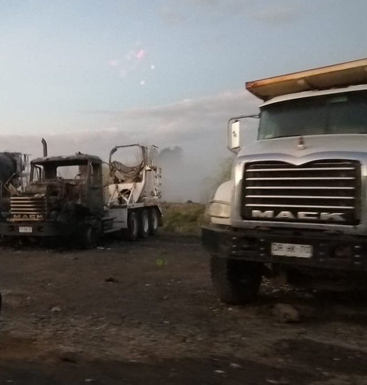 Áridos Bullileo rompe el silencio y habla de intencionalidad en quema de camiones y maquinaria