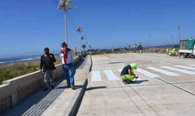 En etapa final pavimentación de la costanera de Pelluhue