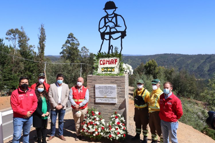 CONAF Maule rindió homenaje a brigadistas fallecidos en "Las Cardillas"