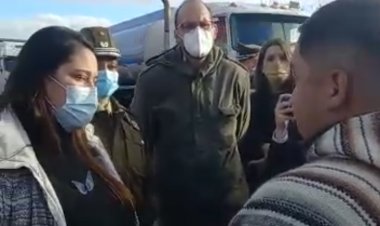 (VER VIDEO) El cara a cara de los camioneros y la delegada presidencial en Linares
