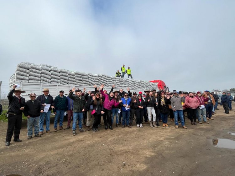 Gobierno entrega más de 4.000 sacos de alimento concentrado para animales de agricultores No INDAP afectados por temporales en Linares