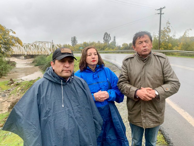 Senadora Vodanovic llamó a la evacuación de los borderíos tras comprobar en terreno el aumento de caudales en el Maule