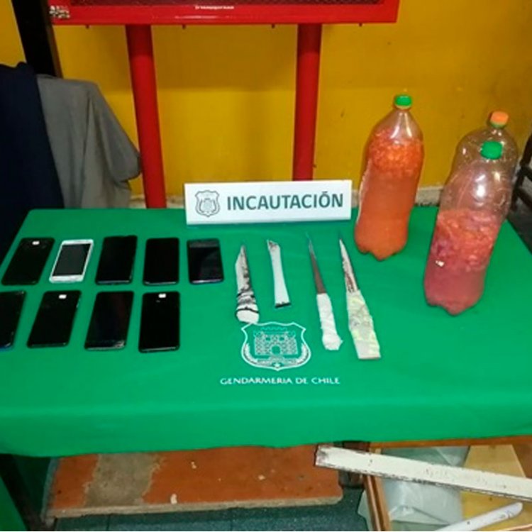 Celulares, droga y licor artesanal decomisan en penales de Linares y Molina