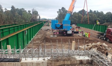 MOP avanza en la construcción del puente sobre el río Putagán entre Linares y Villa Alegre