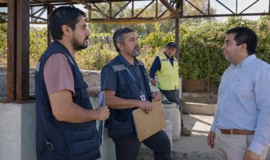 San Javier: alcalde Luis Alarcón realiza visita a planta de tratamiento del sector Luis Cruz Martínez