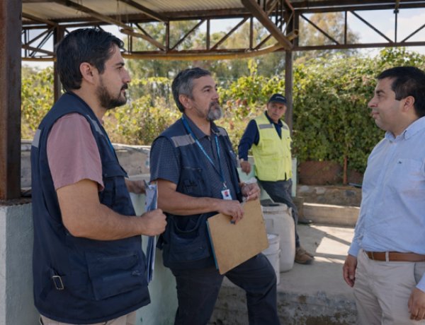 San Javier: alcalde Luis Alarcón realiza visita a planta de tratamiento del sector Luis Cruz Martínez