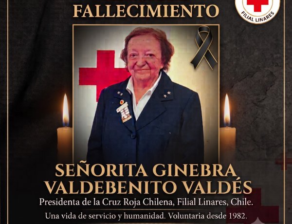 Pesar por deceso de presidenta de la Cruz Roja Filial Linares