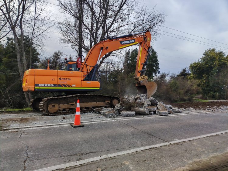 Comenzaron trabajos mayores en el marco del mejoramiento de la Ruta Linares-Colbún