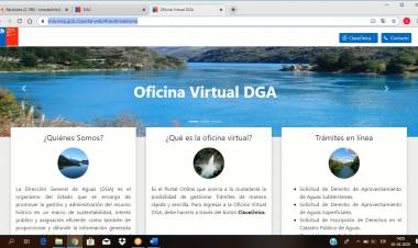 Dirección General de Aguas del MOP dispuso atención electrónica para prevenir contagios por COVID-19