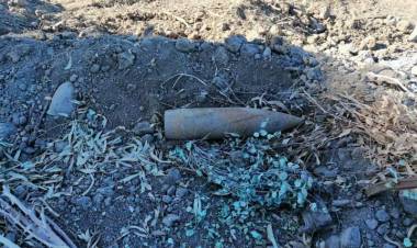 Encuentran proyectil de guerra en cerro del sector “El Emboque”