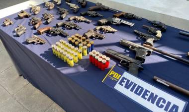 PDI en coordinación con el Ministerio Público sacan 89 armas de fuego de circulación en las provincias de Linares y Cauquenes
