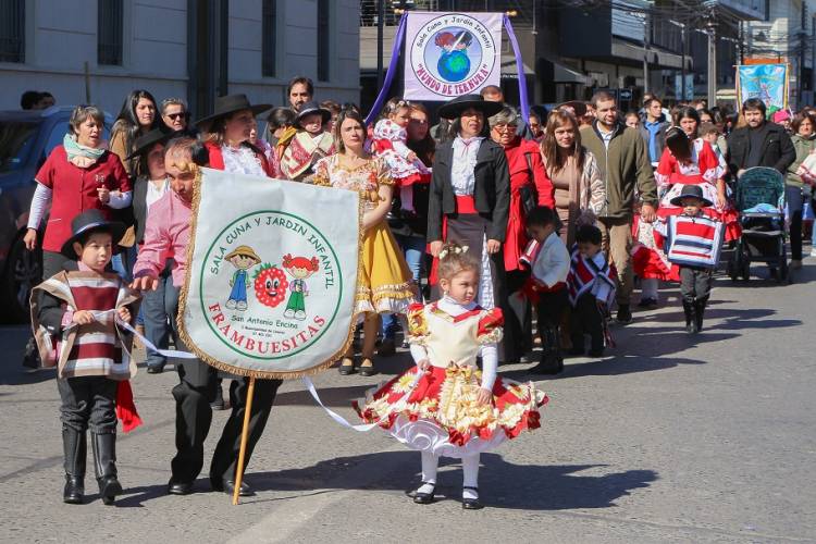 Párvulos se lucieron dando el vamos a Fiestas Patrias en Linares