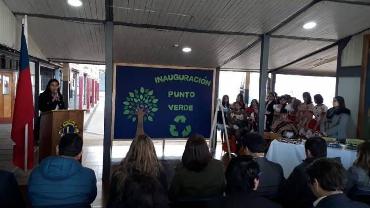 Inauguran “punto verde” en escuela “Los Leones”