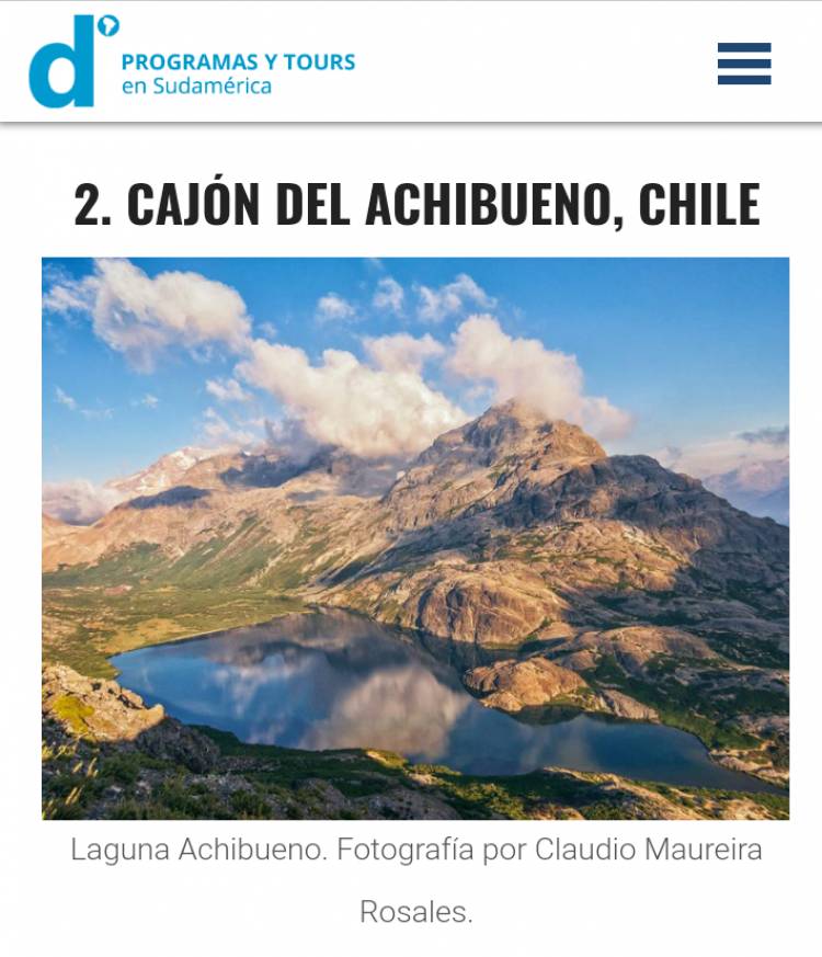 Ubican al Achibueno dentro de los 10 lugares de Latinoamérica que debes conocer en 2019