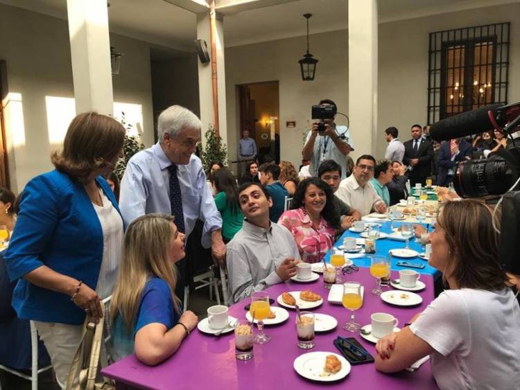 Daniel Sarazúa fue recibido por el Presidente de la República , Sebastián Piñera