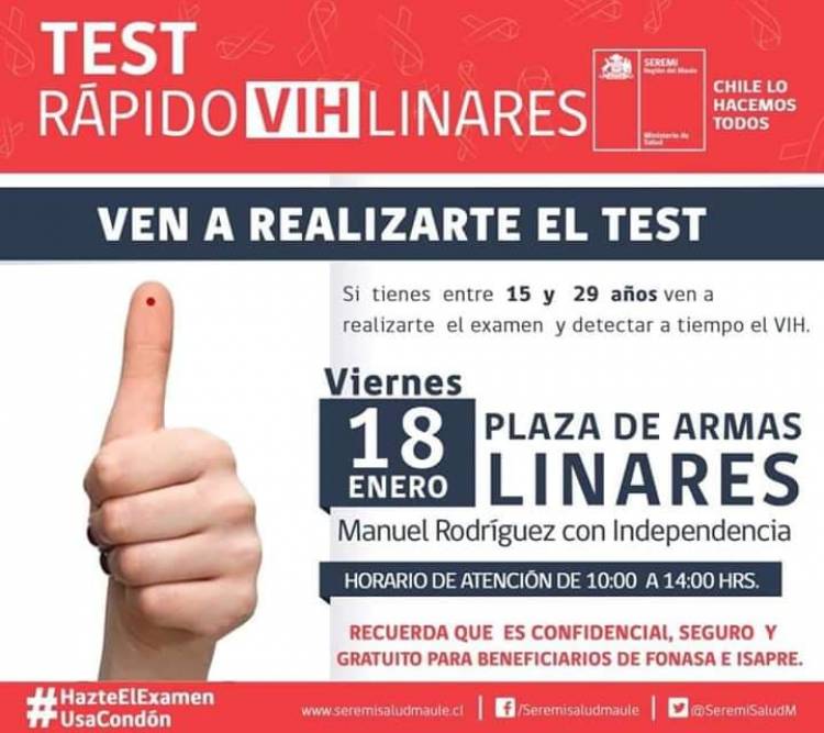 Test rápidos y gratuitos del VIH llegan a Linares