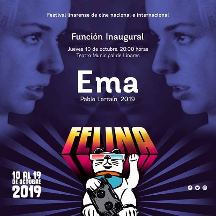 “Ema” de Pablo Larraín se exhibirá en el debut del Festival de Cine Linarense “Felina 2019