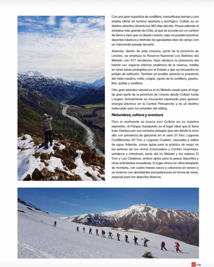 Revista “Chile es Tuyo” de Sernatur destaca al “Parque Guaiquivilo” como destino turístico imperdible de visitar