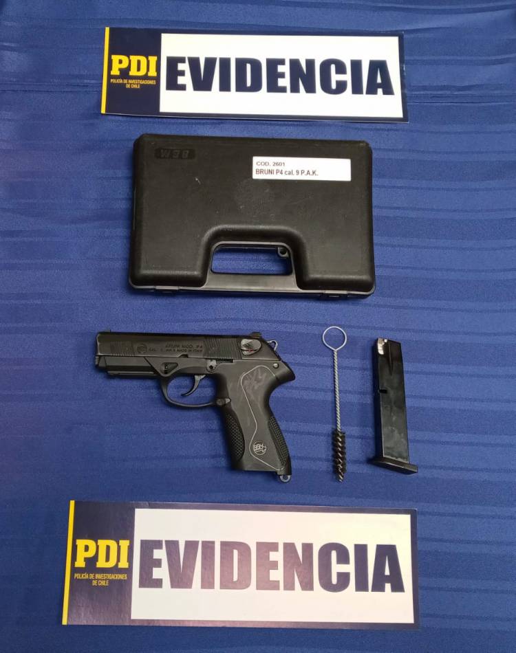 PDI Linares detiene a sujeto por amenazas contra su ex pareja e incauta pistola a fogueo