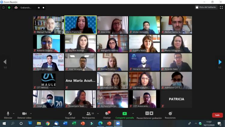 CFT Maule desarrolló conversatorio sobre importancia de la vinculación con el medio en la gestión de los CFT Estatales de Chile
