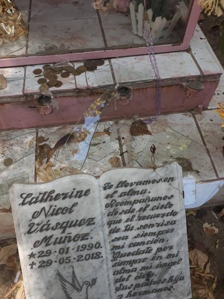Repudian destrucción de animita que recuerda a Catherine “Catita” Vásquez